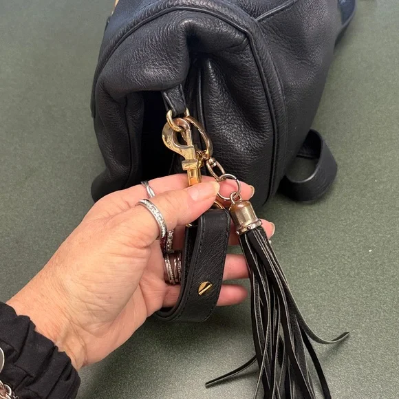 Low Start Tory Burch Black Crossbody Bag with Gold Accent - Picture 5 of 8